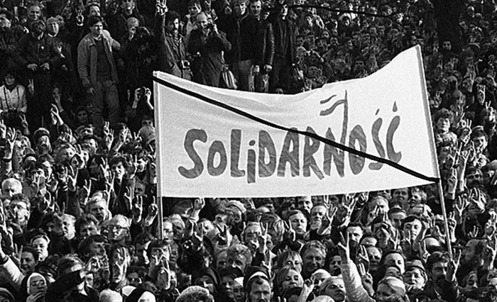 Митинг профсоюза «Солидарности. Польша. 1980 г.