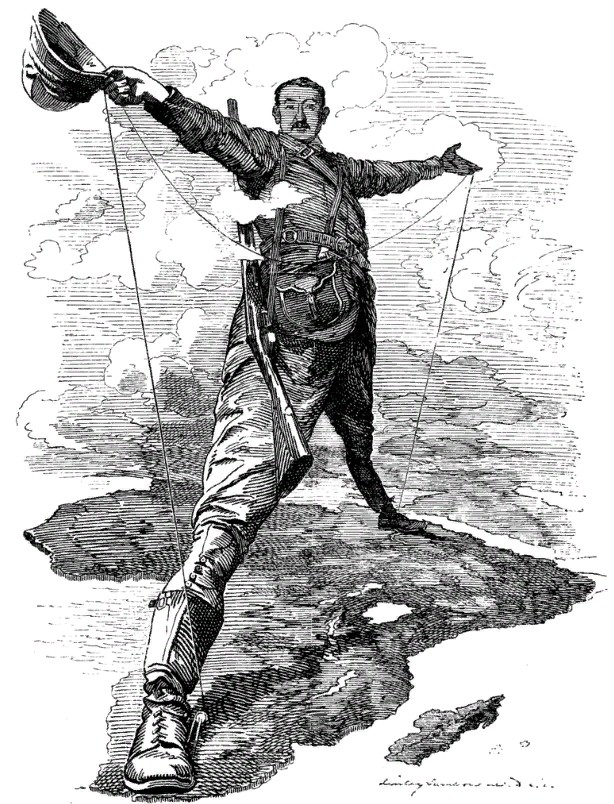 Карикатура на британский колониализм. 1892 г.