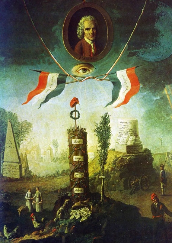 А. Ж. де Бертри. Жан Жак Руссо и символы революции. 1794 г.