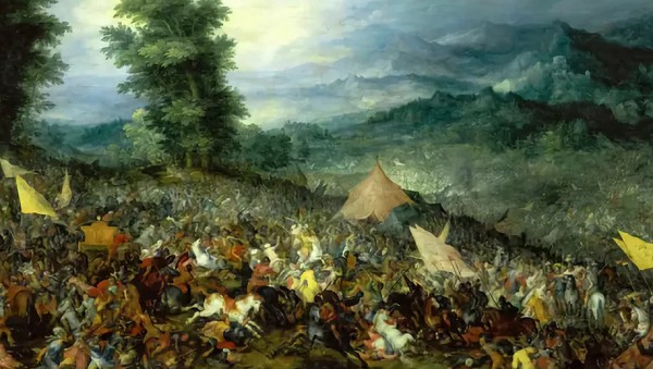 Битва при Гавгамелах. Картина Яна Брейгеля (1602 год)