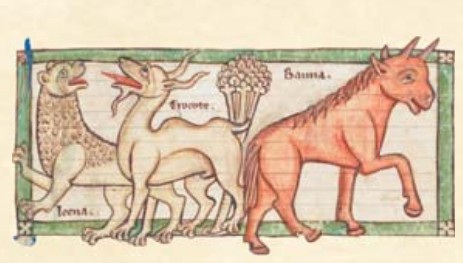 иллюстрации льва, волка и коровы