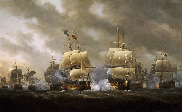 Битва в Квиберонском заливе, 20 ноября 1759 г. Н. Покок. 1812. Национальный морской музей, Лондон