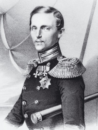 Портрет великого князя Константина Николаевича. Неизвестный литограф. 1850-е