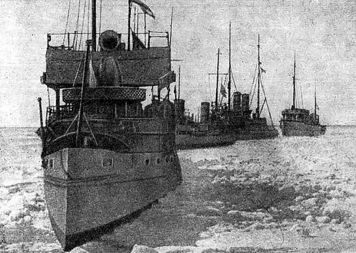 Ледовый поход кораблей Балтийского флота. 1918
