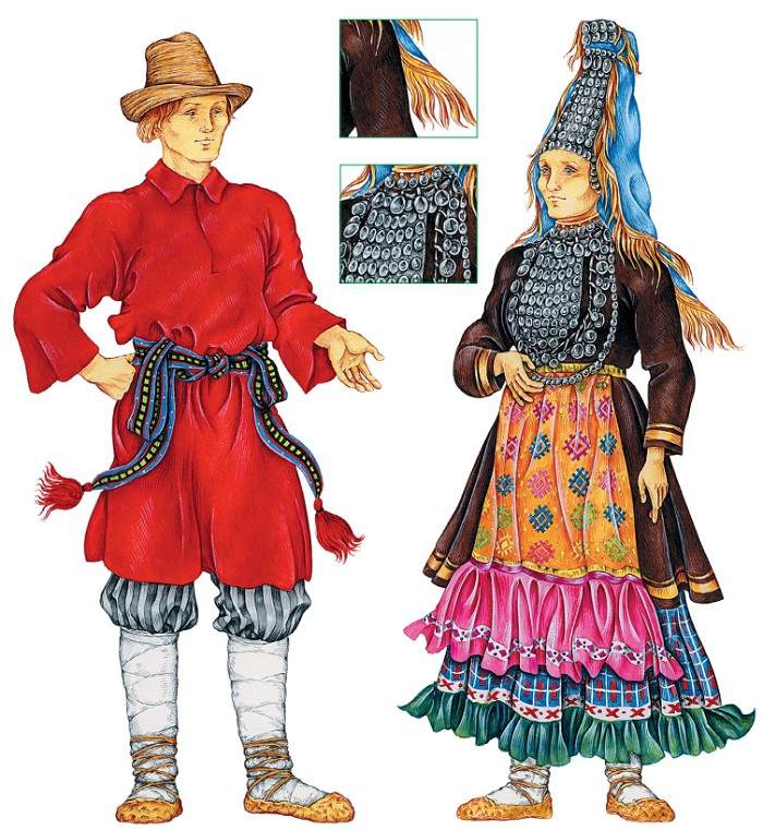 Куклы в народных костюмах №65. Удмуртский женский костюм