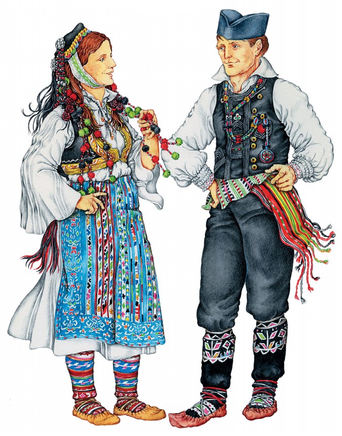 Девушка из Коретиште; мужчина из села Партеш в крае Косово (Юго-Западная Сербия)