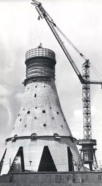 Строительство Останкинской башни. 1960-е