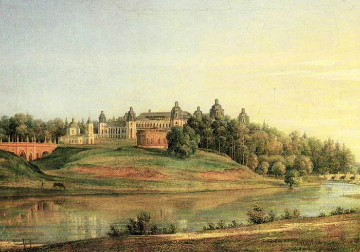 Вид усадьбы Царицыно. В. Ф. Аммон. 1835