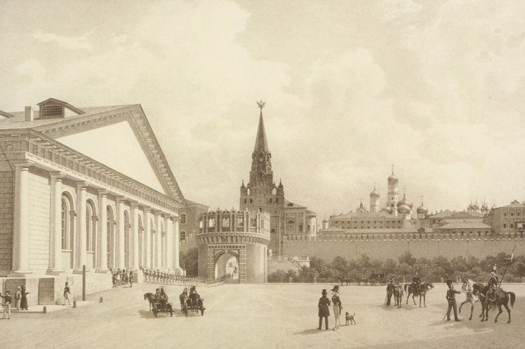 Манеж и Кутафья башня. 1838 