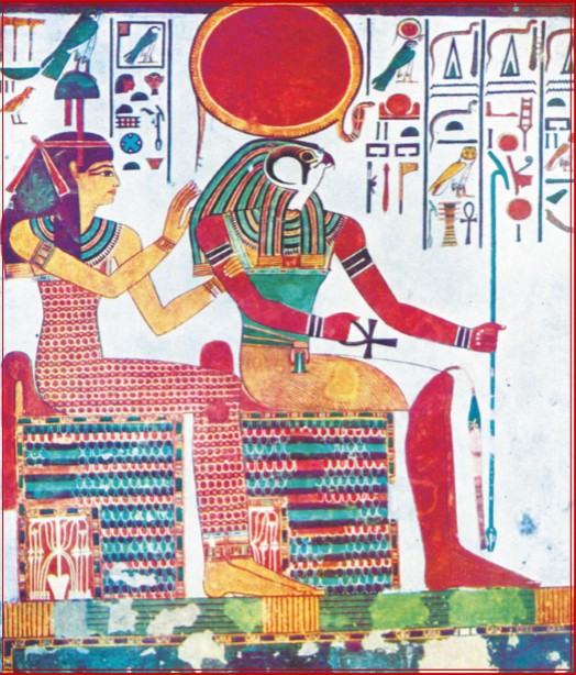 Ра. Фрагмент росписи гробницы Нефертари. 1298–1235 гг. до н. э. Луксор, Египет