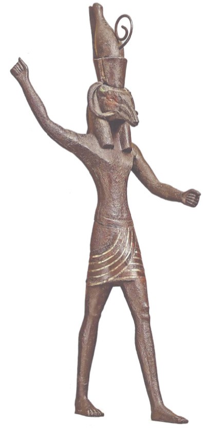 Статуэтка Сета, представляющая его в образе бараноголового Амона