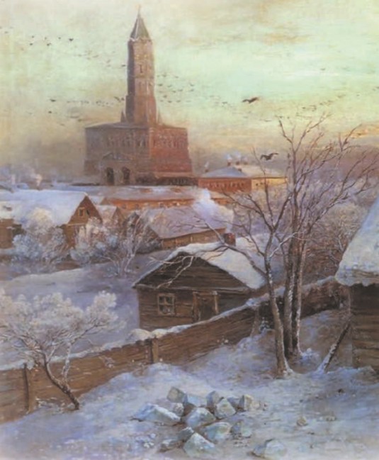 Сухарева башня в Москве. А. К. Саврасов. 1872