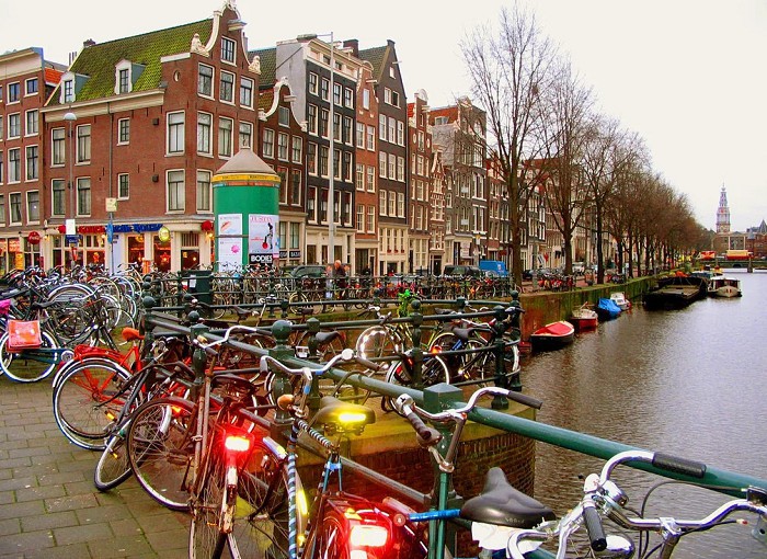 Амстердам велосипедисты