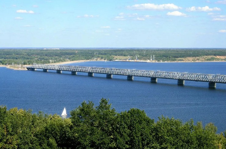 Императорский мост через Волгу в Ульяновске