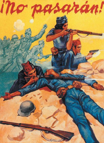 Плакат времен Гражданской войны в Испании. «No pasaran!» 