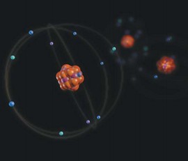 Абстрактное изображение атомов