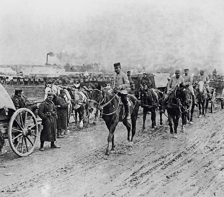 Британские и французские войска прибывают в Салоники в 1915 г.