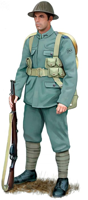 Сержант 20-го пехотного батальона, 1917 г. 