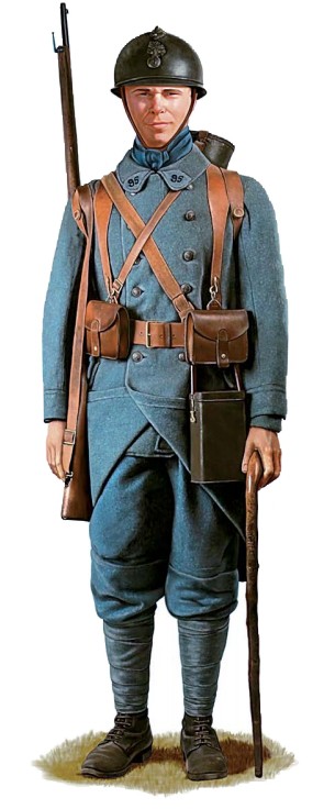 Рядовой 95-го пехотного полка, 1916 г. (вид спереди)