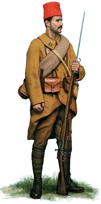 Рядовой 8-го маршевого полка тиральеров, 1915 г.