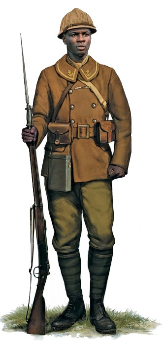Рядовой Сенегальского тиральерского полка, 1917 г.