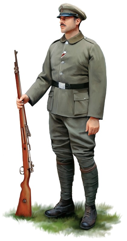 Рядовой 701-го пехотного батальона Азиатского корпуса, 1917 г.