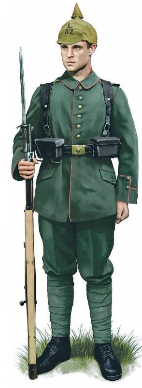 Рядовой 82-го ландверного полка, 1914 г. 
