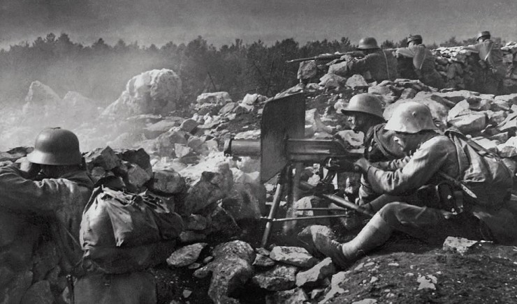 Австрийские солдаты в горах на Итальянском фронте