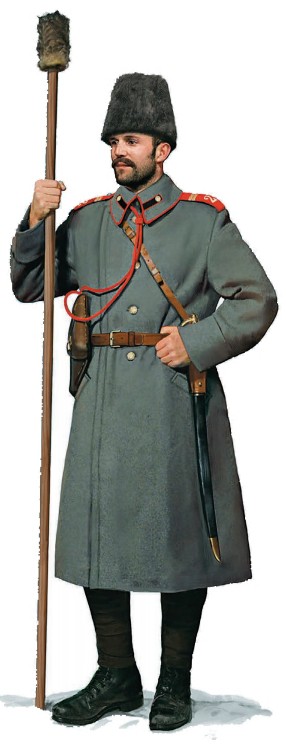 Унтер-офицер 2-го артиллерийского полка в зимней форме, 1915 г.