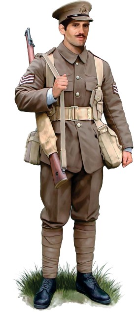 Сержант 1-го батальона полка Королевы (Королевского ЗападноСуррейского полка), 1914 г.