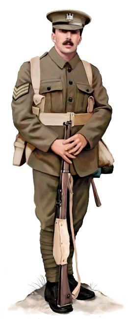 Сержант Кембриджширского полка, 1915 г.
