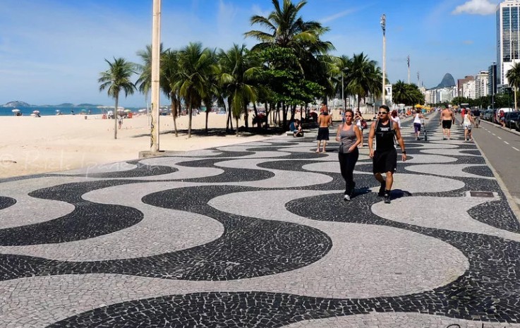 Тротуары вдоль пляжей в Рио