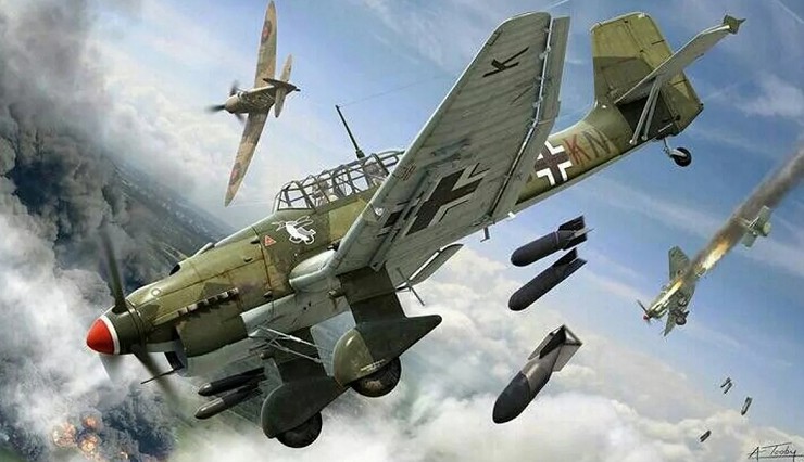 Немецкий пикирующий бомбардировщик « Юнкерс» Ju 87
