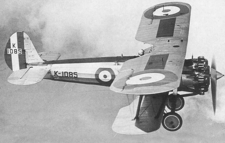 Британский истребитель «Бристоль Бульдог». 1927 г.