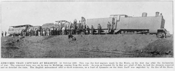 Бронированный поезд в Англо-бурской войне. Фотография 1899 г.