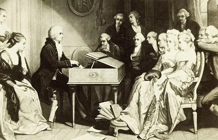 Моцарт играет свою оперу «Дон Жуан», 1787