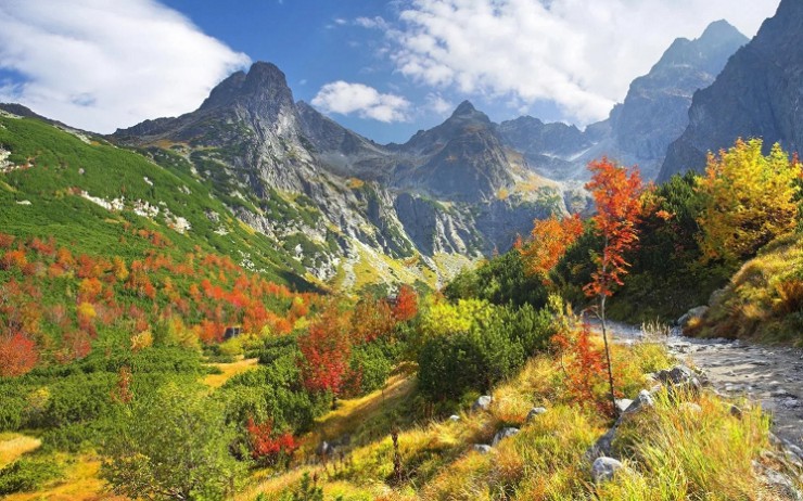 Осенний пейзаж в Высоких Татрах