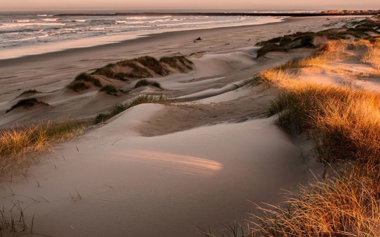 Умиротворяющие дюны близ города Ист-Лондон на диком побережье ЮАР