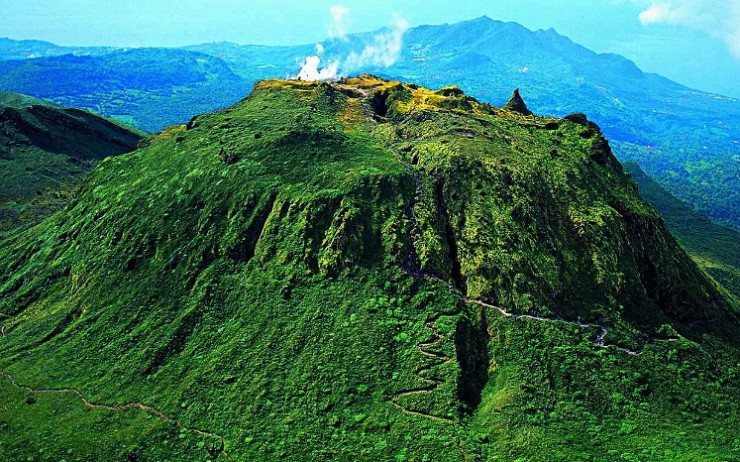Каскад Экревис на склоне вулкана Суфриер