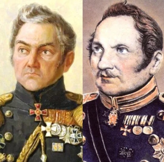 Ф. Ф. Беллинсгаузен (1778—1852) и М. П. Лазарев (1788—1851)