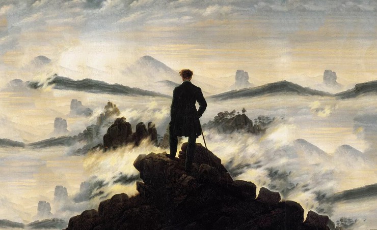Странник над морем тумана. Каспар Давид Фридрих. 1818 г.