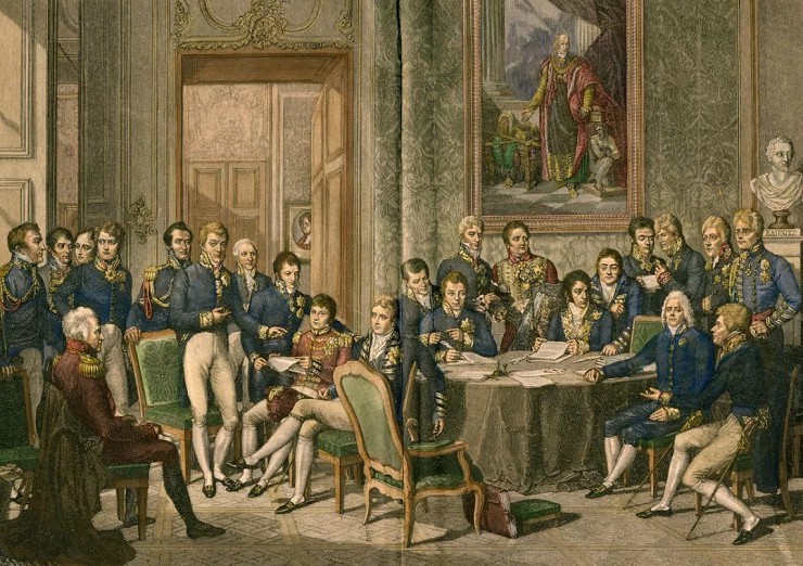 Венский конгресс. Рисунок Жан-Батиста Изабе. 1815 г.
