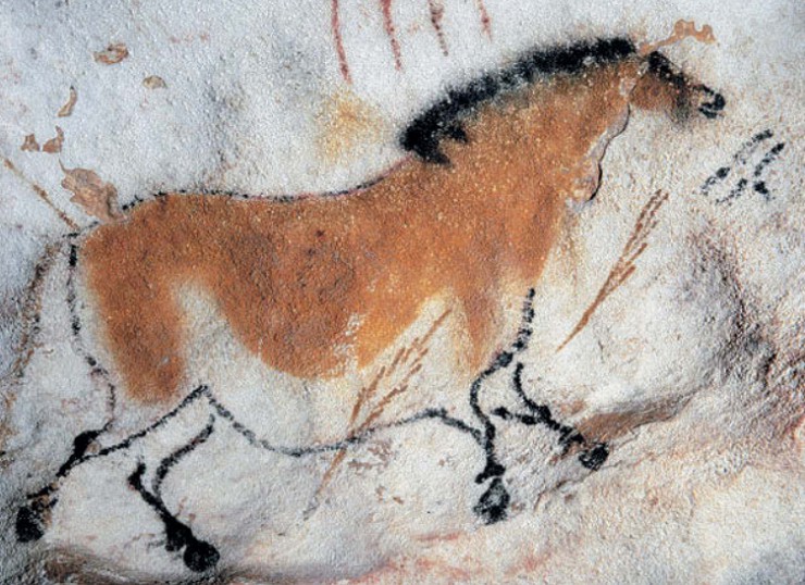 Изображение лошади. Наскальная живопись. Пещера Ласко. Ок. 15 тыс. до н. э.