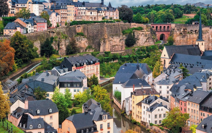 Панорама столицы Великого Герцогства Люксембург