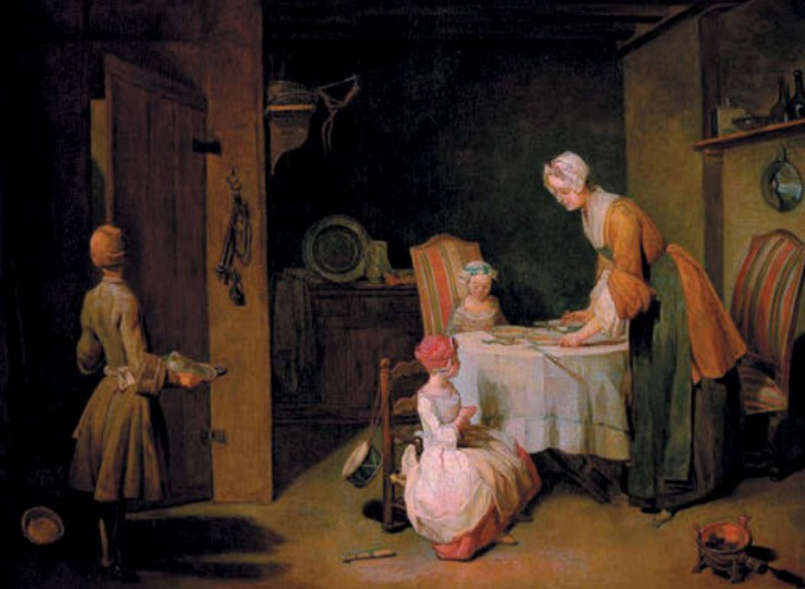 Жан Батист Симеон Шарден. Молитва перед обедом. Ок. 1740