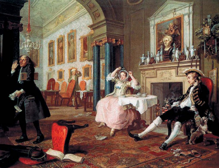 Уильям Хогарт Вскоре после свадьбы Вторая картина из серии «Модный брак» 1743–1745