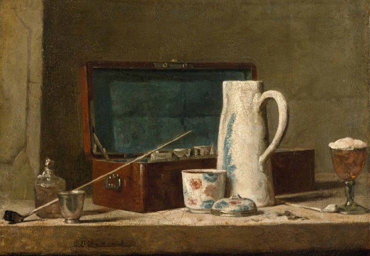 Жан Батист Симеон Шарден Натюрморт с трубкой и кувшином. Ок. 1737