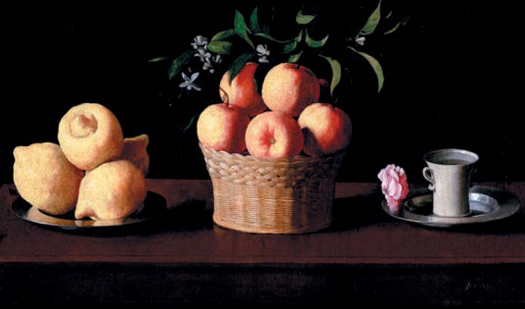 Франсиско де Сурбаран. Натюрморт с лимонами, апельсинами и розой. 1633 