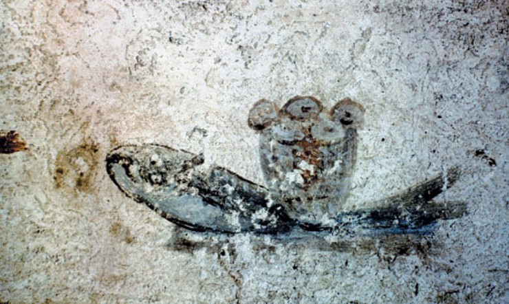 Изображение рыбы Катакомбы Каллиста II–IV вв.