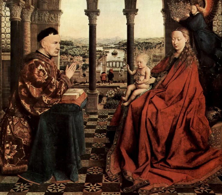 Ян ван Эйк Мадонна канцлера Ролена. 1435